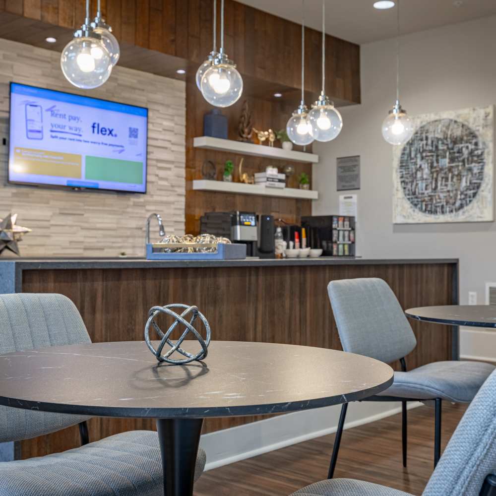 Clubhouse with chair and table at 322 Baldwin in Odenton, Maryland
