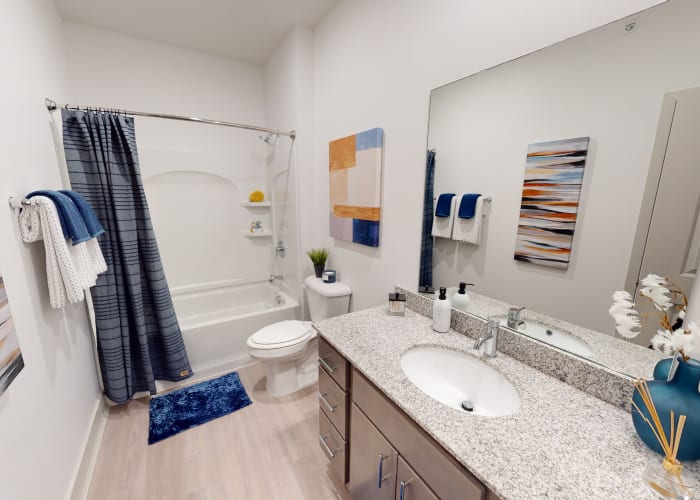 Guest Bathroom in an apartment at Elevation 800 in Covington, Kentucky
