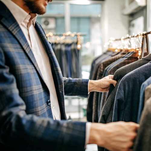 Man shopping near The Pointe at Warner Center in Woodland Hills, California