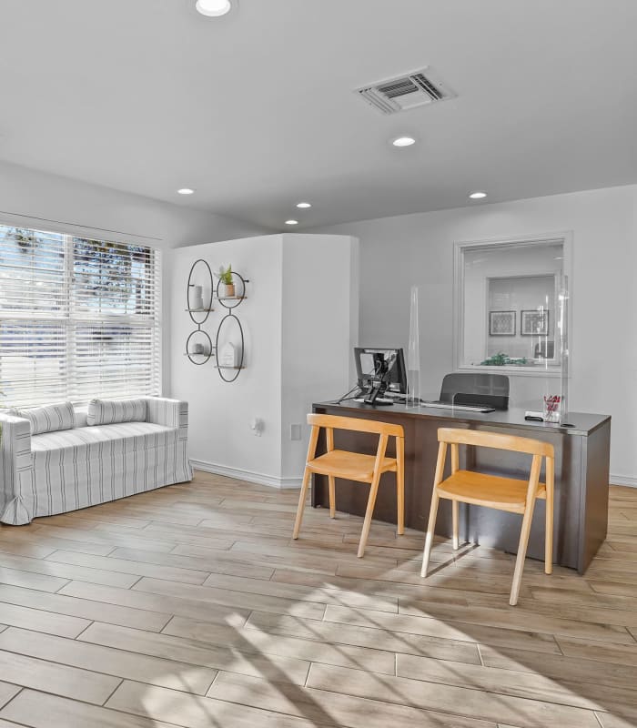 Office area at The Crest Apartments in El Paso, Texas