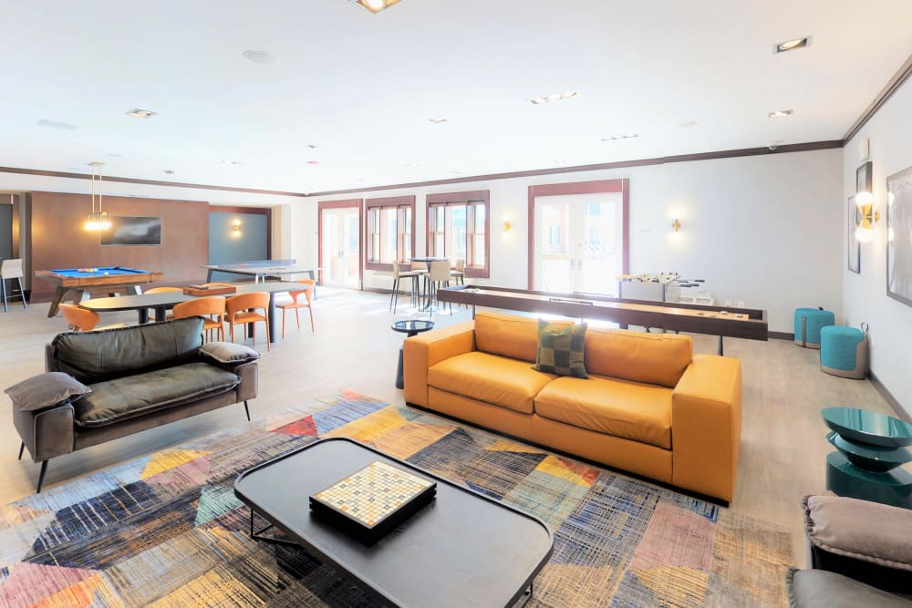 Clubroom at 55 Riverwalk Place in West New York, New Jersey