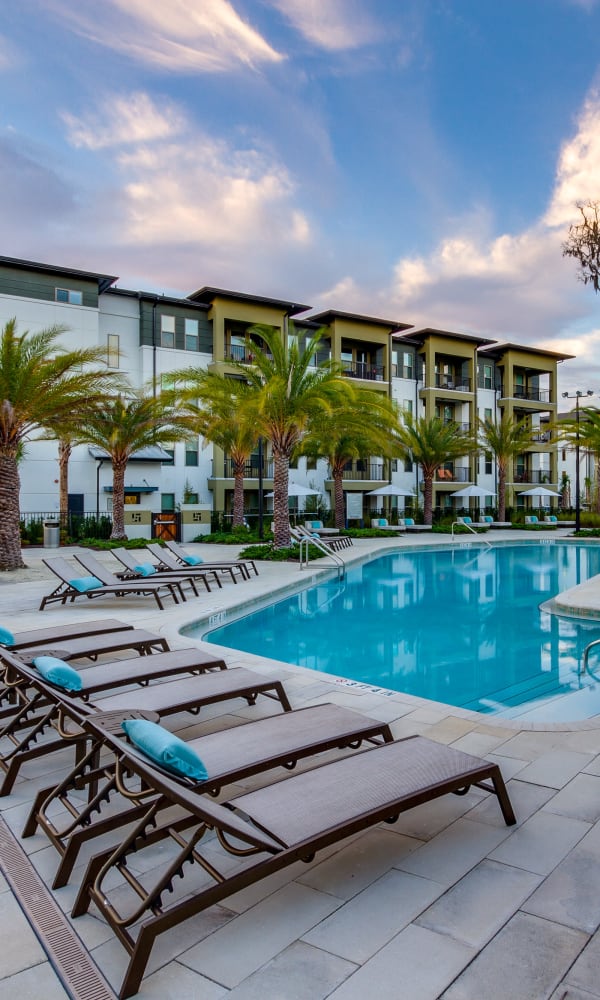 Gorgeous swimming pool and lounge area at Steele Creek in Jacksonville, Florida