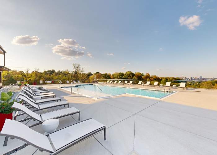 City Views from the pool deck at Elevation 800 in Covington, Kentucky
