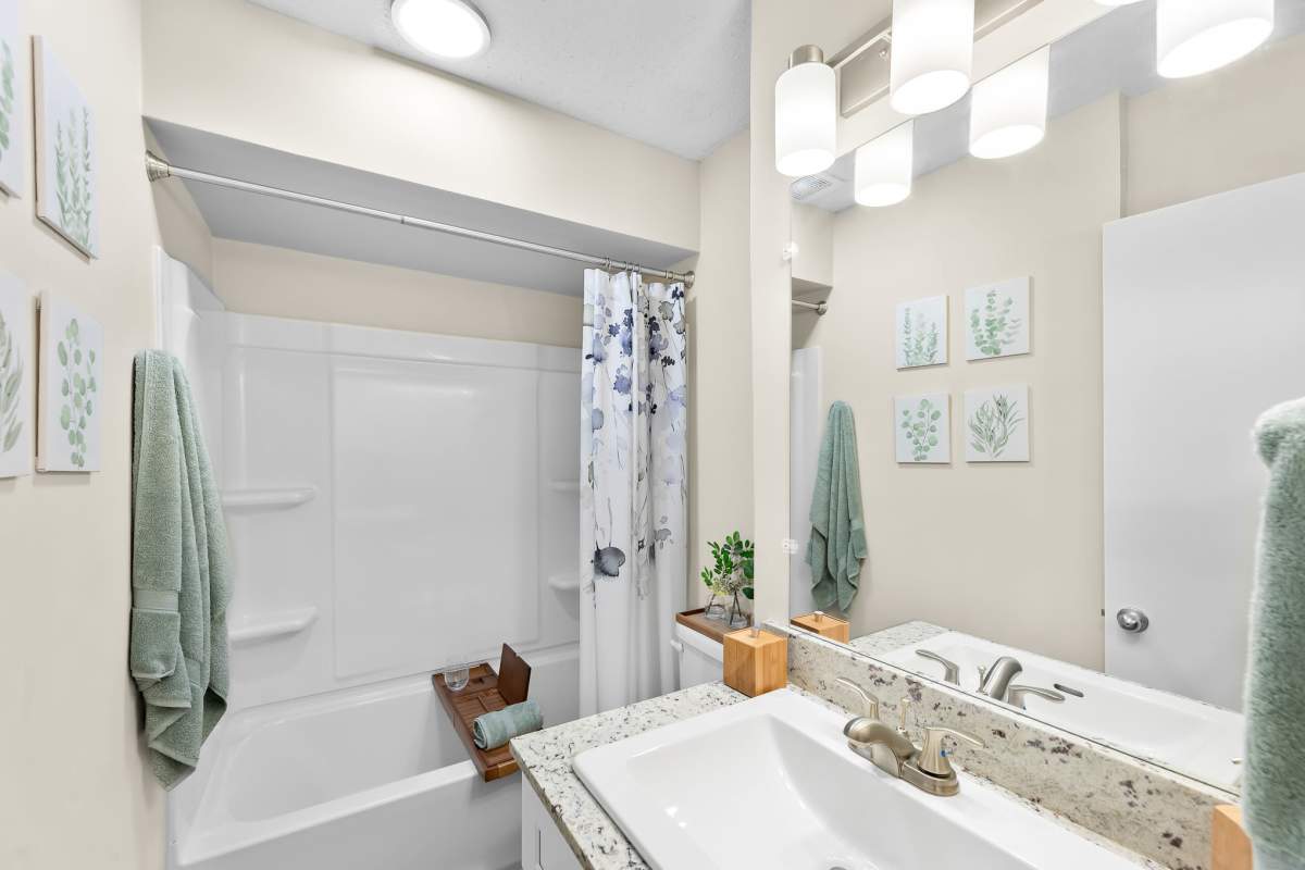 Updated bathroom at Legacy on Lynnfield in Memphis, Tennessee
