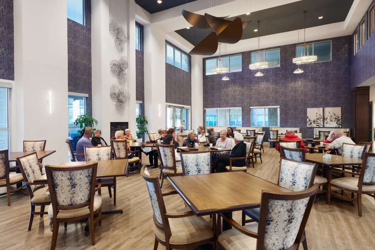 Dining room at Watermere at the Preserve in North Richland Hills, Texas