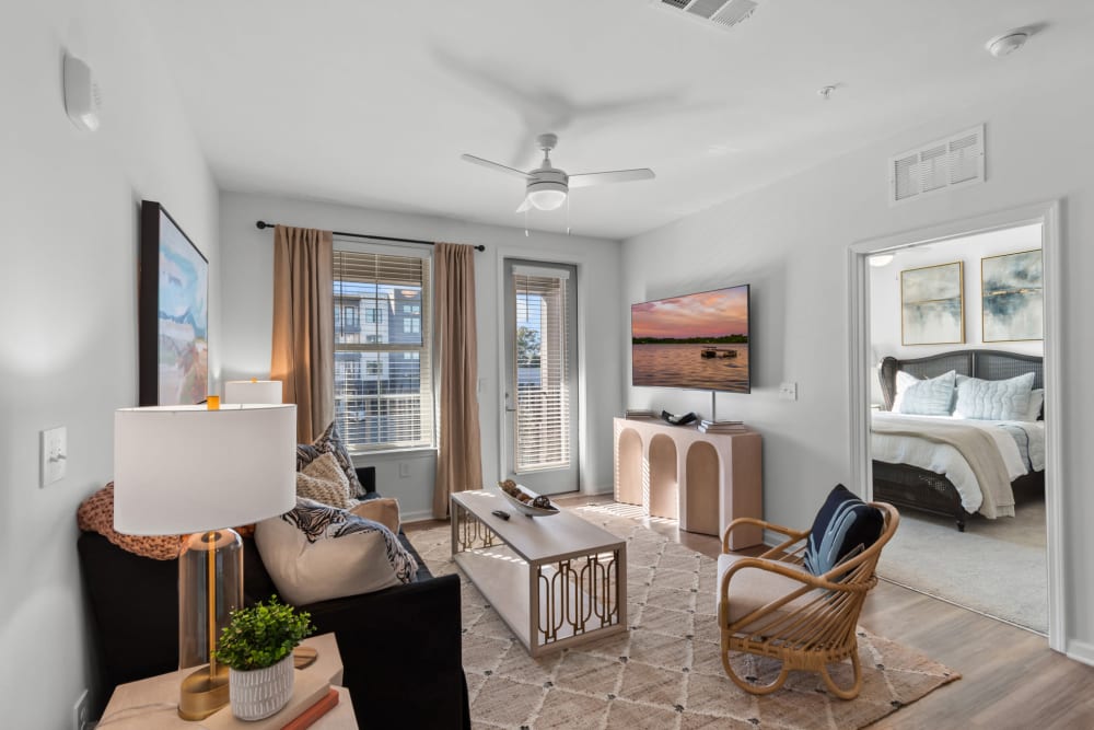 Spacious living room at Palmilla | Apartments & Townhomes in Pensacola, Florida