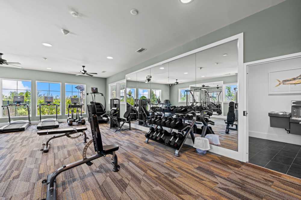 Onsite fitness center at Mexico Beach Crossings in Mexico Beach, Florida