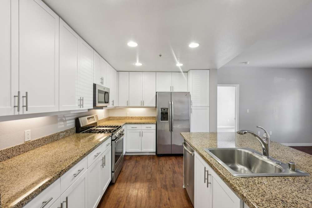 Apartment kitchen at Azure Apartment Homes in Petaluma, California