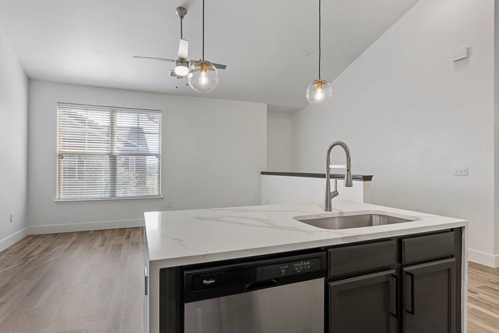 Unfurnished kitchen area at Ashwood in Pflugerville, Texas