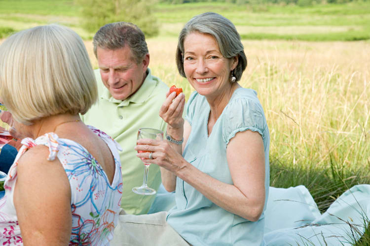 Residents having a picnic at BPM Senior Living