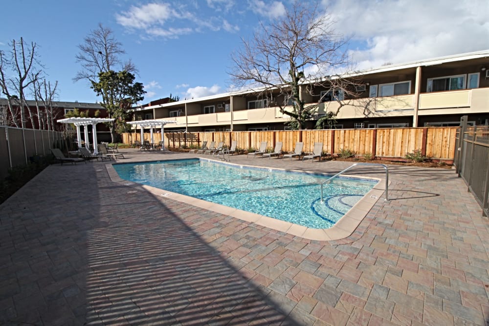 Exterior pool at Parkway Apartment Homes in Fremont, California