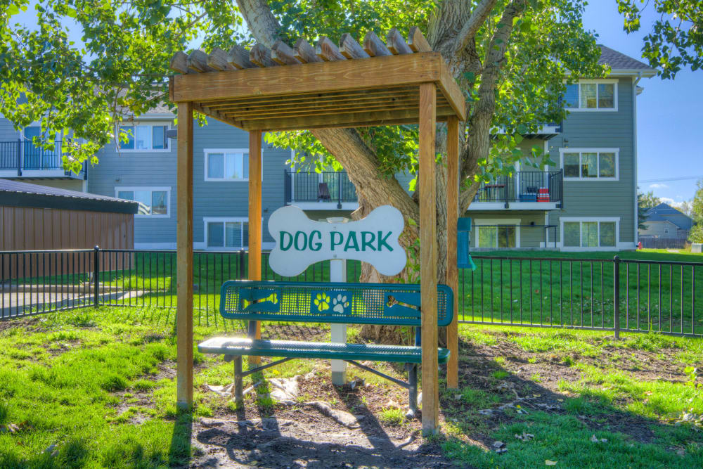 Mountain View Apartments provides a gated dog park Bozeman, Montana