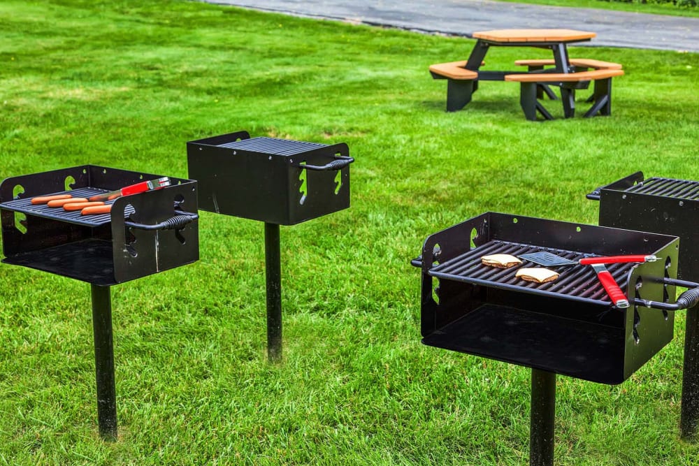 grilling stations at Valley Park, Bethlehem, Pennsylvania