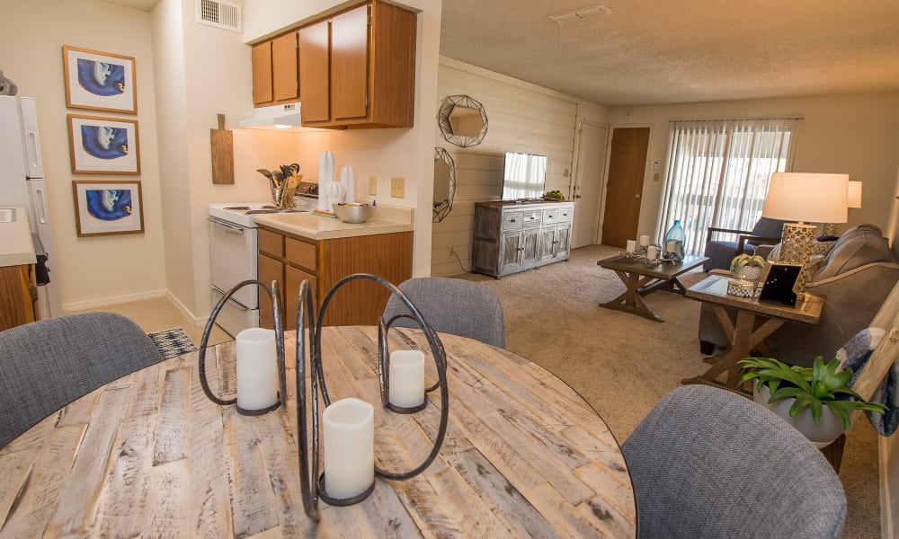 Well decorated apartment at Sunchase Apartments in Tulsa, Oklahoma