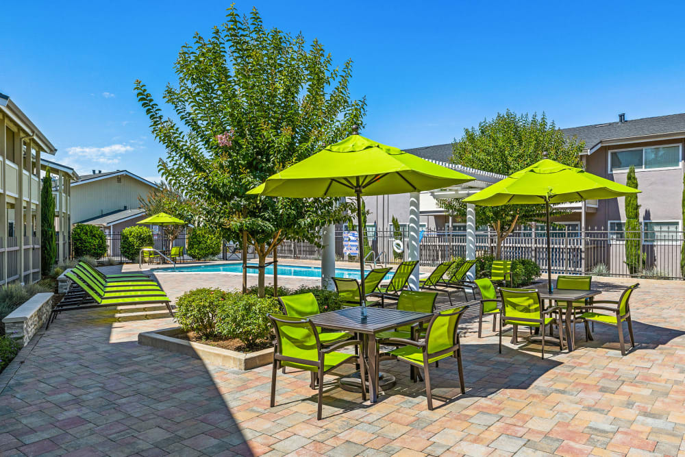 Swimming pool and sundeck at Fremont Arms Apartment Homes in Fremont, California
