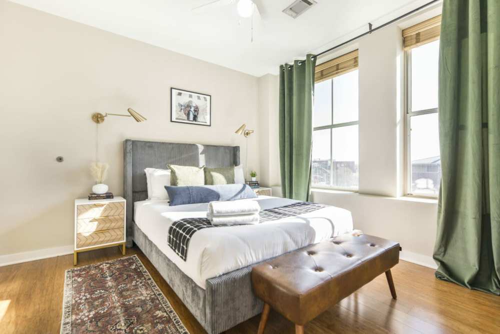 Bedroom at Lofts at 401 Cherry in Macon, Georgia 