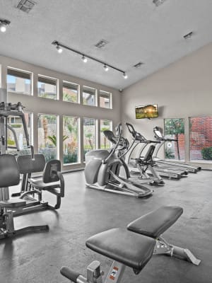 Fitness center at High Ridge Apartments in El Paso, Texas