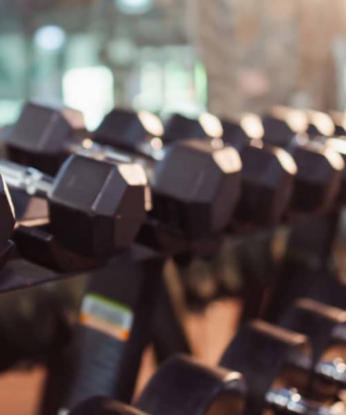 Fitness center at Aberdeen at Bellmar in Dallas, Texas