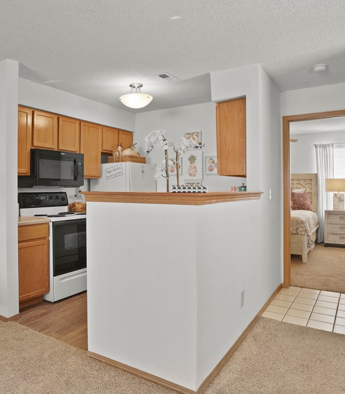 Kitchen at Huntington Park Apartments in Wichita, Kansas