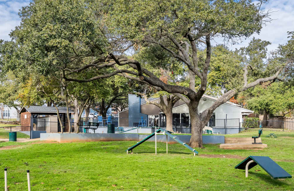 Dog park at Lavera At Lake Highlands in Dallas, Texas