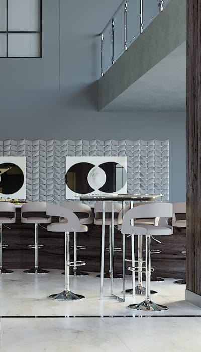 Seating in an upscale bar near The District at Scottsdale in Scottsdale, Arizona