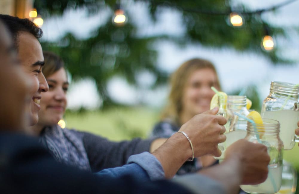 Residents enjoying drinks near The Loop on Greenfield in Oak Park, Michigan