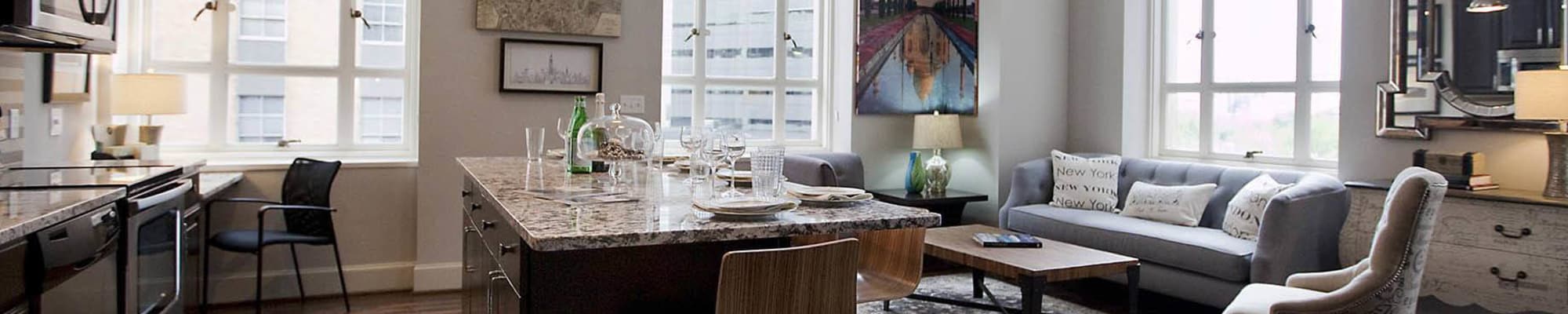 Modern floor plans for 400 North Ervay in Dallas, Texas