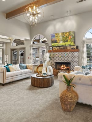 Elegant lounge at Tuscany Place in Lubbock, Texas