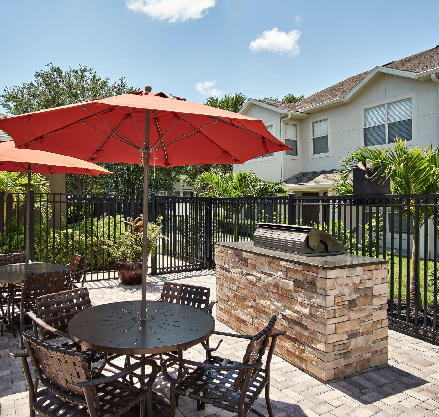 The clubhouse lounge at Calais Park Apartments in St Petersburg, Florida