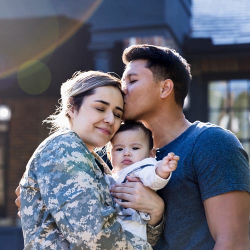 A military family at Shelton Circle in Virginia Beach, Virginia