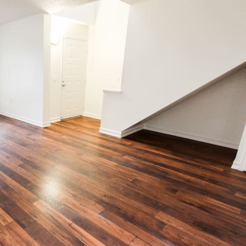 Inside a home with wood floors at Lofgren Terrace in Chula Vista, California