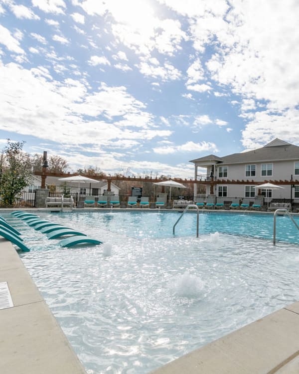 Hot Tube and swimming pool at Gibson Flowery Branch | Apartments in Flowery Branch, Georgia
