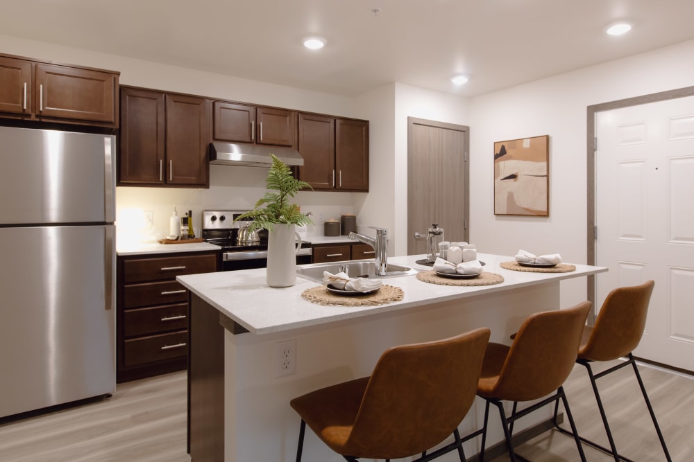 Modern apartments with energy efficient appliances at Markwood Apartments in Burlington, Washington
