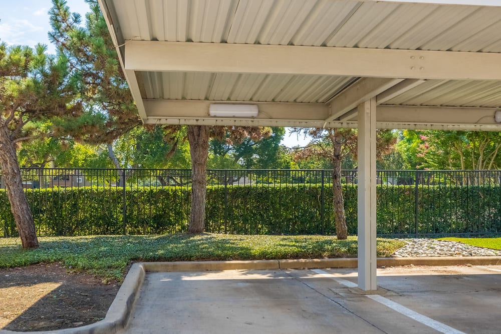 Covered parking at Marquis at Stonegate in Fort Worth, Texas