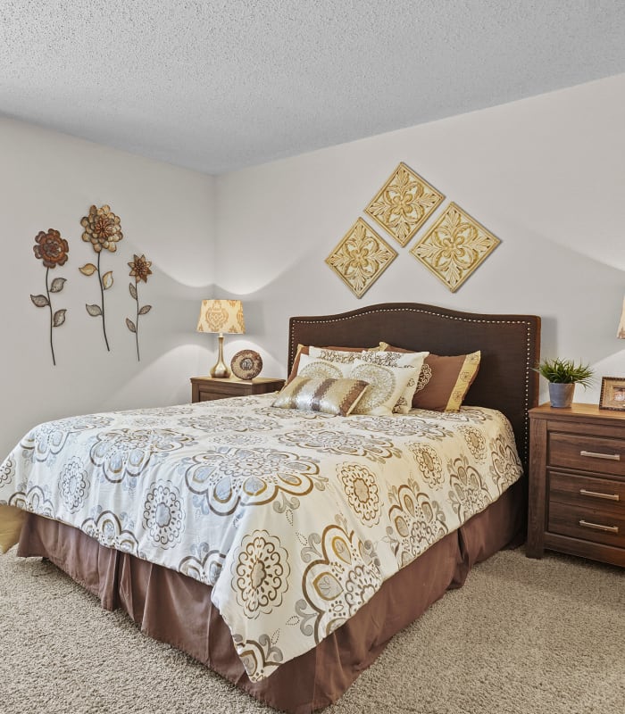 The Bedroom at Creekwood Apartments in Tulsa, Oklahoma