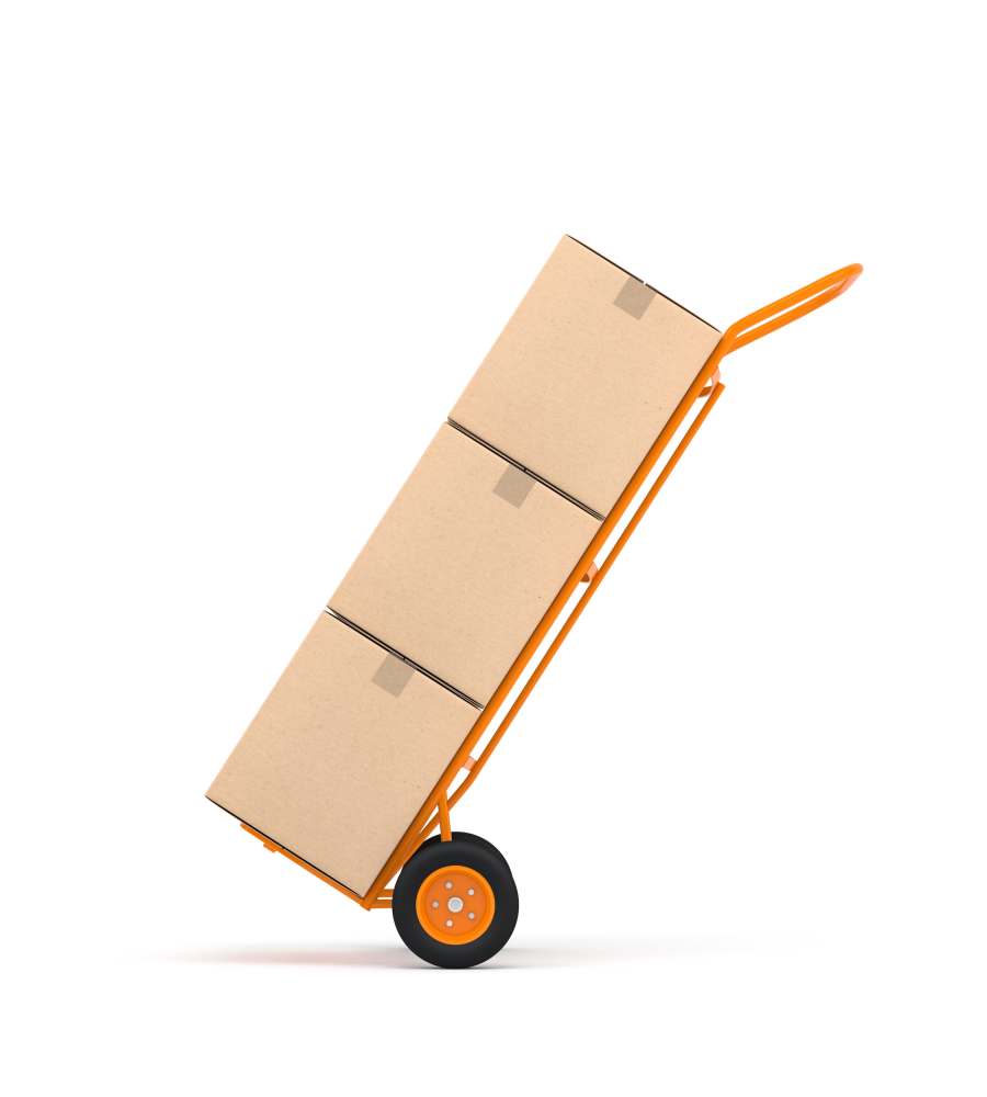 A hand truck at Railroad Avenue Self Storage, Suisun City, California