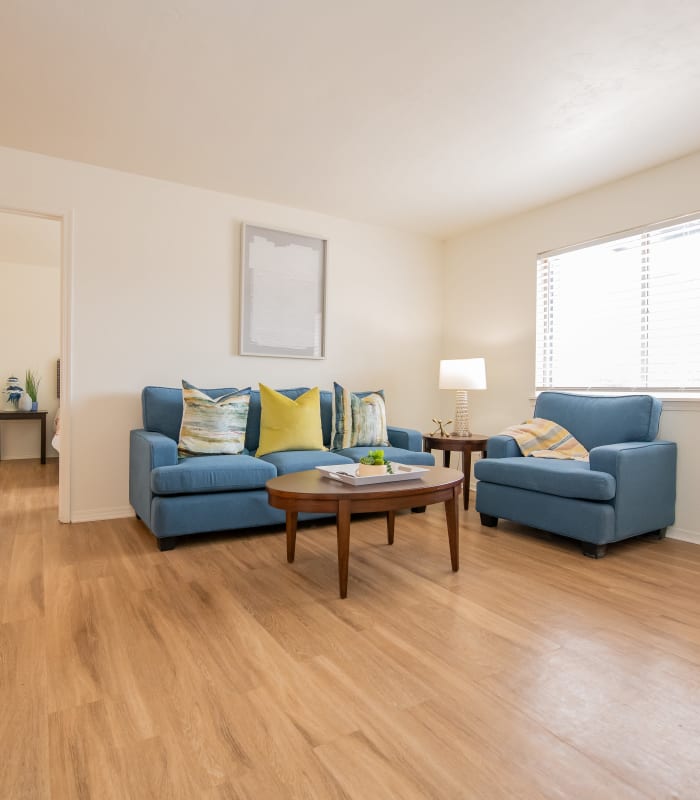 Spacious living room at Apple Creek Apartments in Stillwater, Oklahoma