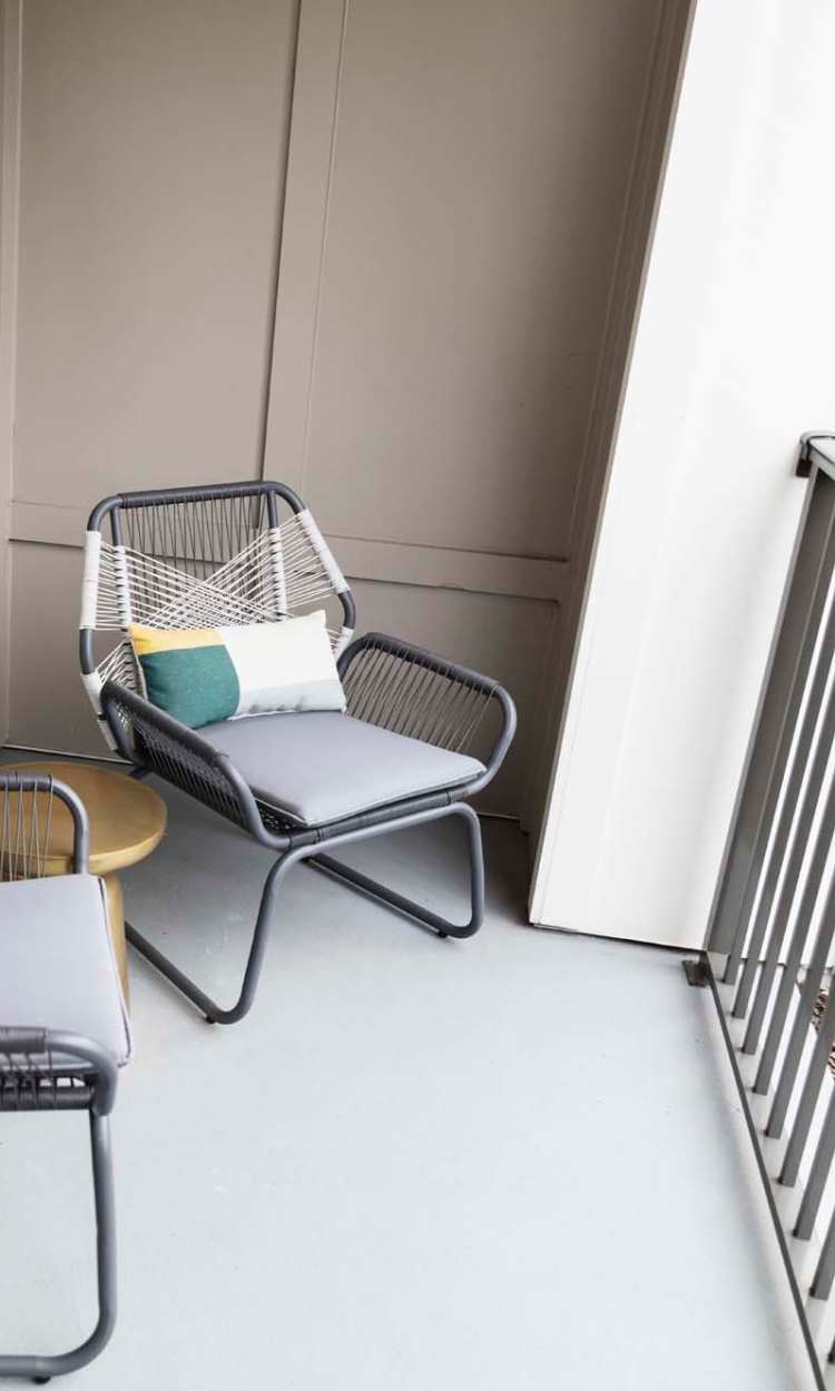 Private balcony at The Garnett in Brooklyn, New York