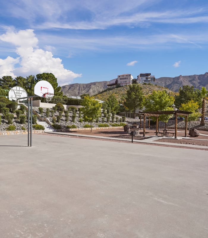 Basketball court at Acacia Park Apartments in El Paso, Texas