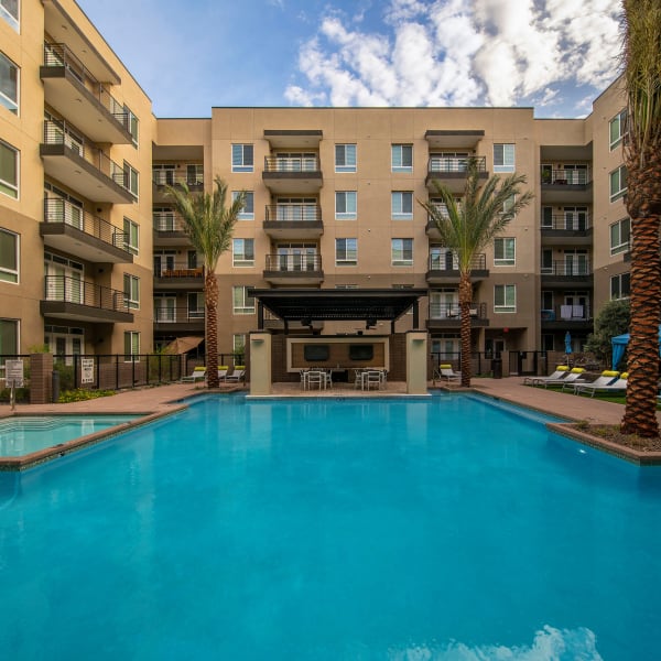 Resort-style swimming pool area at Carter in Scottsdale, Arizona