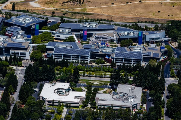 Google campus near The Shadows Apartments