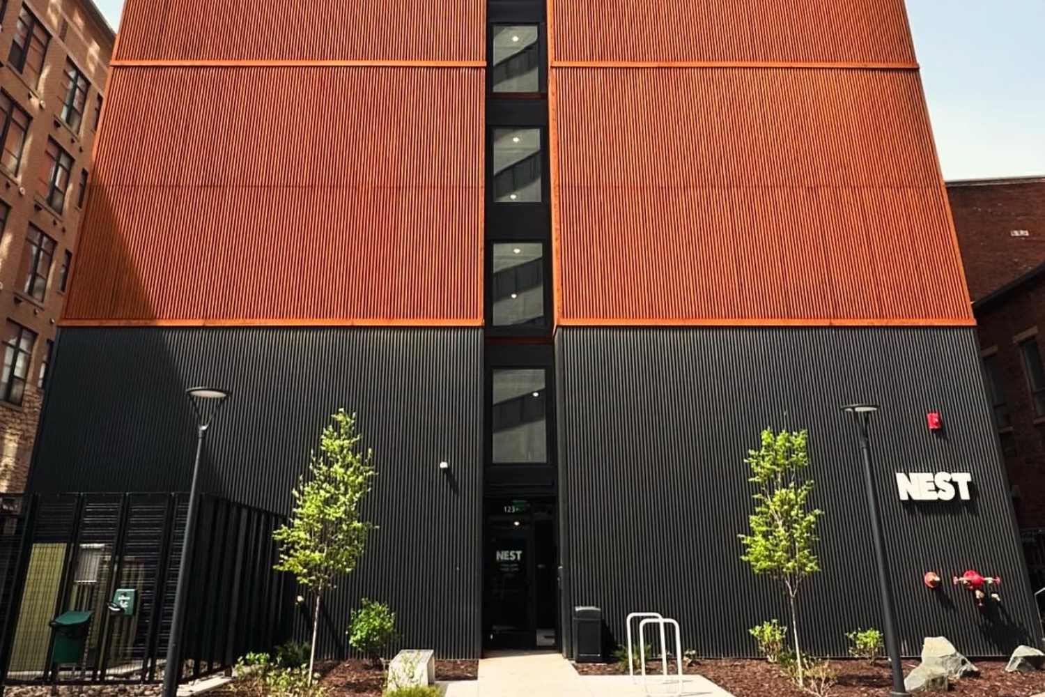  Exterior and surrounding city at The Nest in Iowa City, Iowa