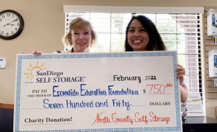 NCSS donating to Escondido Education Foudnation