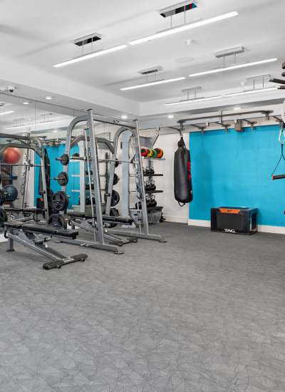 24/7 Fitness Center at SoBA Apartments in Jacksonville, Florida
