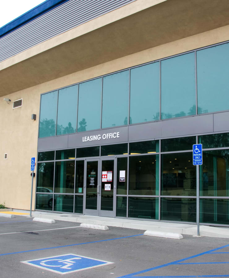 Parking in front of StorQuest Self Storage in Cerritos, California