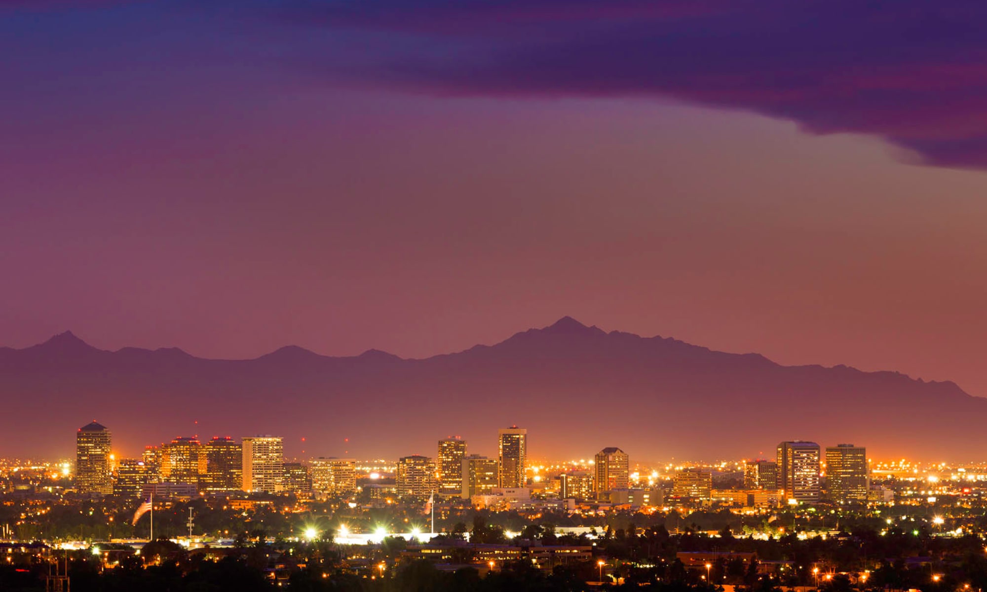Photo of the city skyline near The M at Shadow Mountain in Phoenix, Arizona
