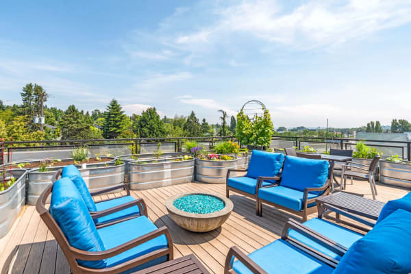 Roof top lounge at The Corydon managed by Pillar Properties