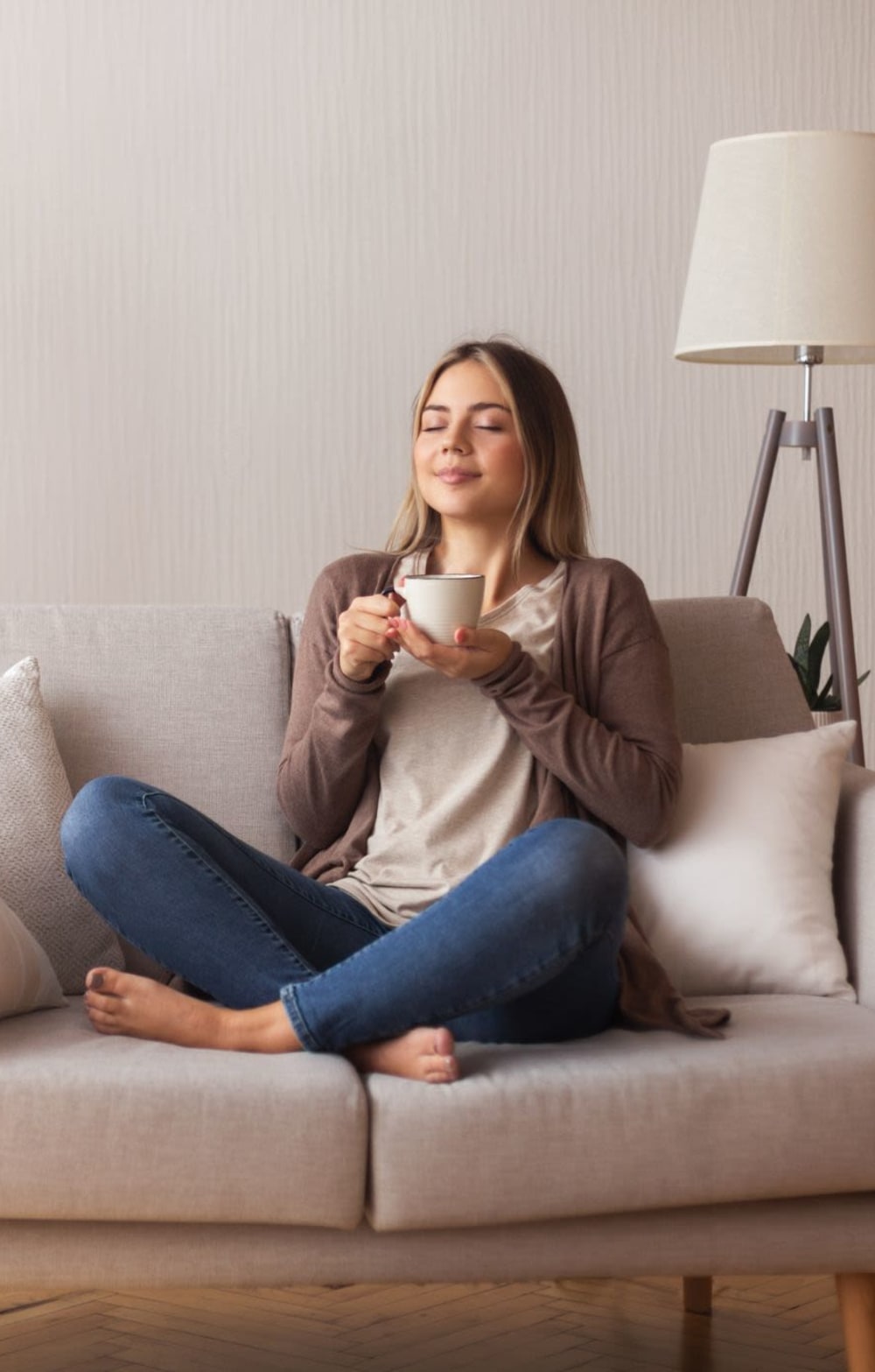Resident enjoying her space at Gibson Creek Apartments in Madison, Tennessee