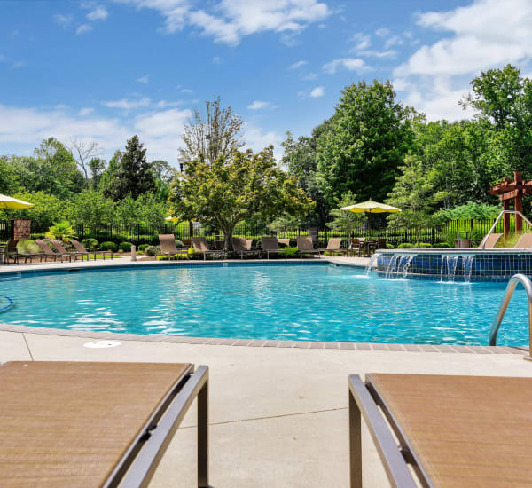 Resort style swimming pool at Lullwater at Bass in Macon, Georgia