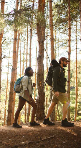 Residents trekking near Panorama at Arvada Ridge in Arvada,Colorado